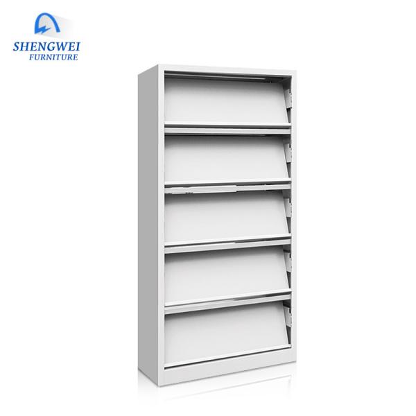 Quality School Library Knocked Down  Bookshelf Magazine Steel Shelf Rack wholesale