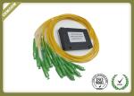 ABS Module 1x16 Rack Mounted PLC Splitter With SC APC Connector For FTTH / Gpon
