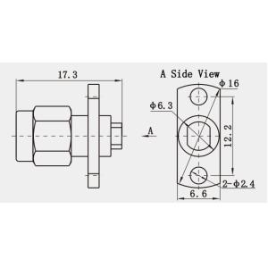 2.92mm Series Male 2-hole Flange RF Coaxial Plug For 2#Semi-rigid / Flexible