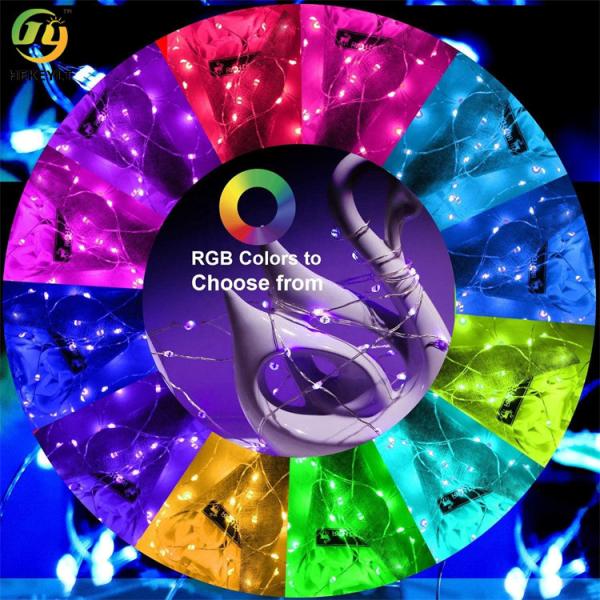 RGB Outdoor Waterproof String Fairy Lights LED Lights Changing Rope For Christmas