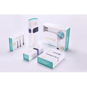 CMYK customized paper box with golden foil magnet electronics packaging box with