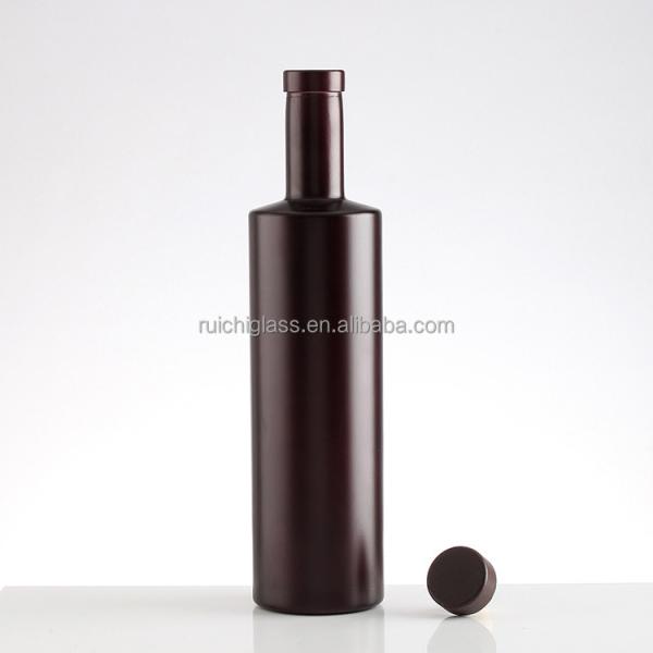 Quality Aluminum Plastic PP Collar Material Amber Glass Swing Top Bottles for of Gin Vodka wholesale
