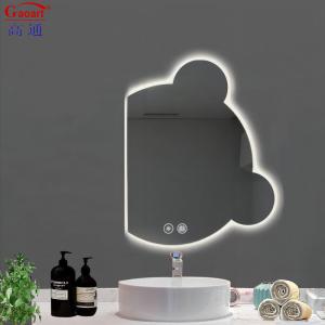 Hotel Bathroom Decoration Semi Circle Mirror with Small Backlit and Touch Screen