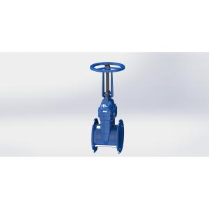 Resilient Seated Gate Valve FBE Coated Flange Type With Handwheel Or Top Cap