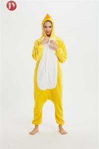 Cheap Wholesale Soft Fluffy Flannel Yellow Chicken Kigurumi Costume Pajamas for sale