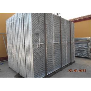 Pre - Galvanized Pipes 14 Microns Portable Chain Link Fence Panels