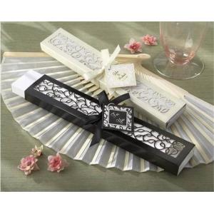 Sturdy Durable Custom Satin Fabric Bamboo Hand Held Fan For DIY Decoration