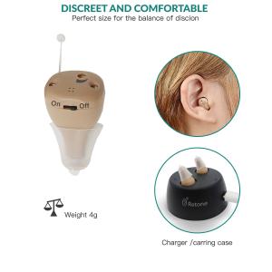 Retone Rechargeable Digital Hearing Aids 4 Channels 32dB Invisible CIC Hearing