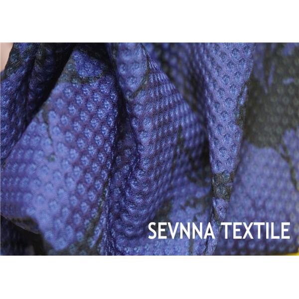 Semi Dull Textured Recycled Nylon Fabric Activewear Textiles With Jacquard