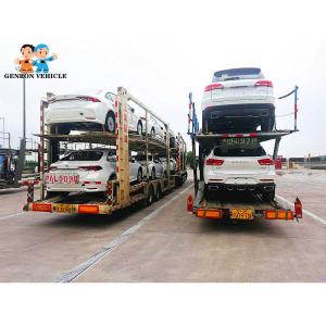 13T FUWA Axle Mechanical Lowbed Semi Car Hauler Trailer