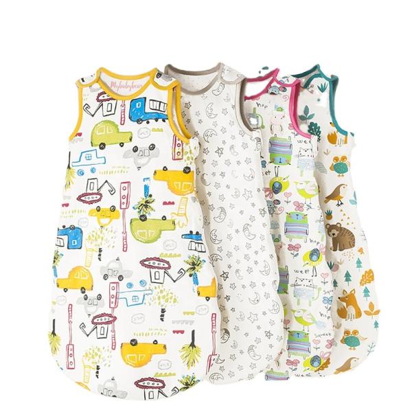 Quality Printing Customized Newborn Baby Sleeping Bag 100% Cotton Baby Sleep Sack wholesale