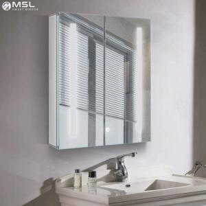 3000K - 6000K LED Illuminated Bathroom Cabinet Black Makeup Mirror Cabinet