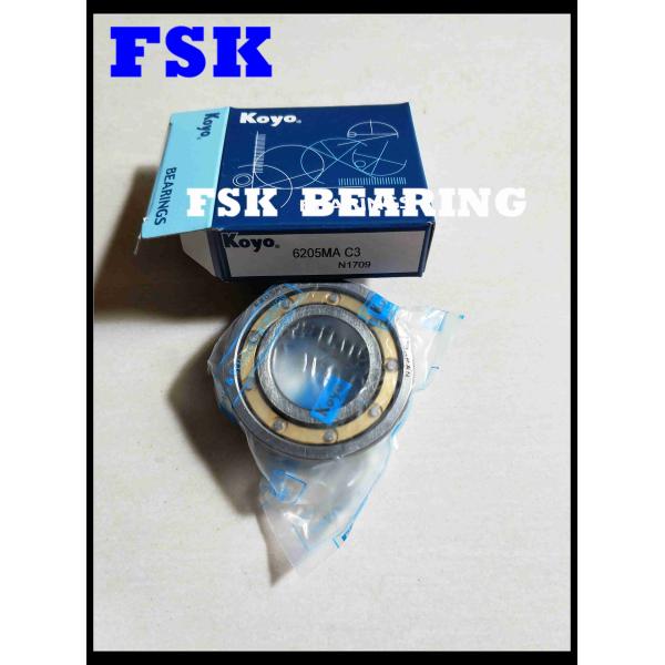 Quality Radial Load 6205 MA / C3 Deep Groove Ball Bearing Brass Cage High Speed wholesale