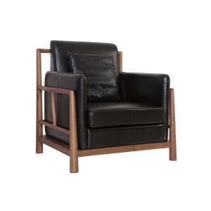 Modern Chinese furniture design of Walnut wood frame in Simple with leather