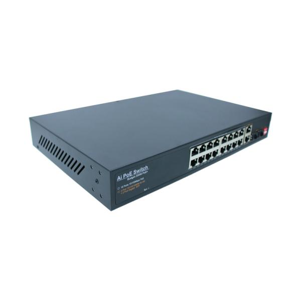 Quality Intelligent Industrial Unmanaged POE Switch 16 Port 2 Gigabit Electrical / Optical Port wholesale