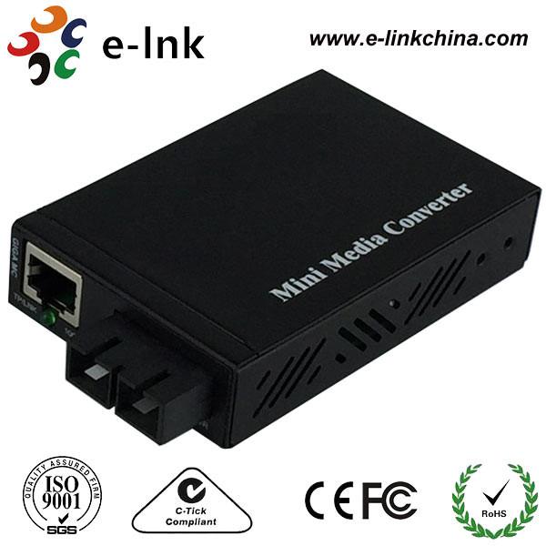 Quality E- Link Single Mode SC Fiber Ethernet Media Converter 10 / 100 / 1000Mbps wholesale