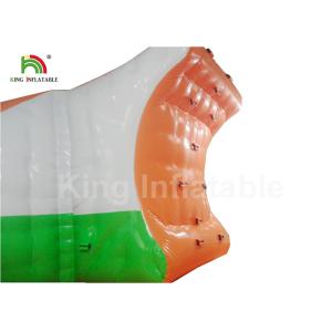 Customized 9 * 7.5 m Inflatable Diving Tower With Slide Water Toy For Water Park