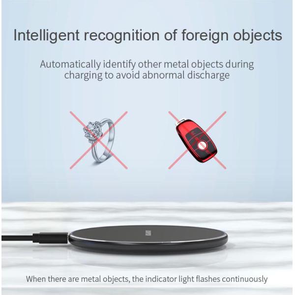 Aluminium Alloy Mobile Phone Power Charger 10W Fast Wireless Charge Support