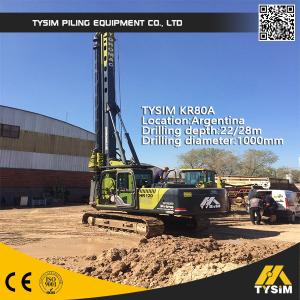 TYSIM KR80A Piling Rig Machine 22 m Interlocking Kelly Bar Diameter 1000 mm Max.