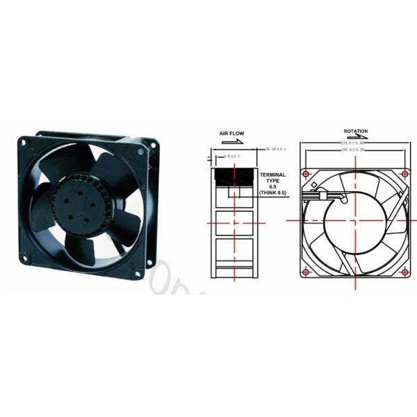 square axial brushless fan with specical connetor size of 120mm X 38mm 12cm ball bearing 220V AC for air cooling