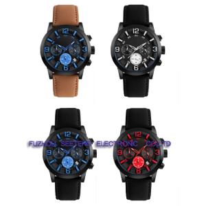 PU leather strap with alloy case sports watch suitable for climing and skiing