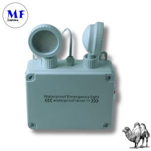 Emergency Exit LED Light IP65 Waterproof Dual Head 3h Backup Adjustable 6000K