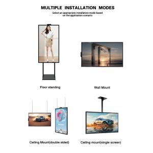 49 Inch High Brightness Floor Stand LCD Screen Digital Signage Advertising