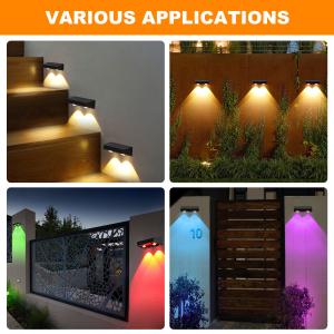 IP65 Weatherproof Solar Fence Light / Led with Warm White and RGB LEDs