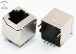 8P8C Vertical Network Connector RJ45 For Telecom / Datacom RoHS Compliant