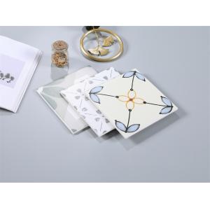 Beige and Blue 20x20cm Ceramic Rustic Tile for Indoor Walls