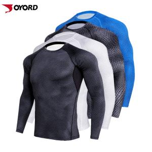 Plus Size  Custom Rash Guard Long Sleeve Anti Bacterial Breathable Cloth Material