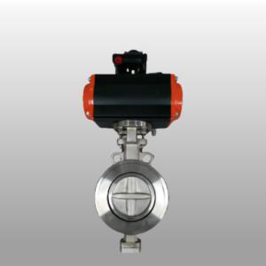 China OEM Double Acting Butterfly Valve Spring Return Actuator Operated Butterfly Valve on sale