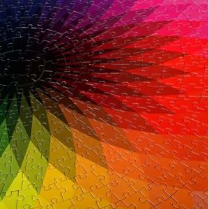 Customized 1000pcs Round Rainbow Puzzle Inspirational Jigsaw Puzzles