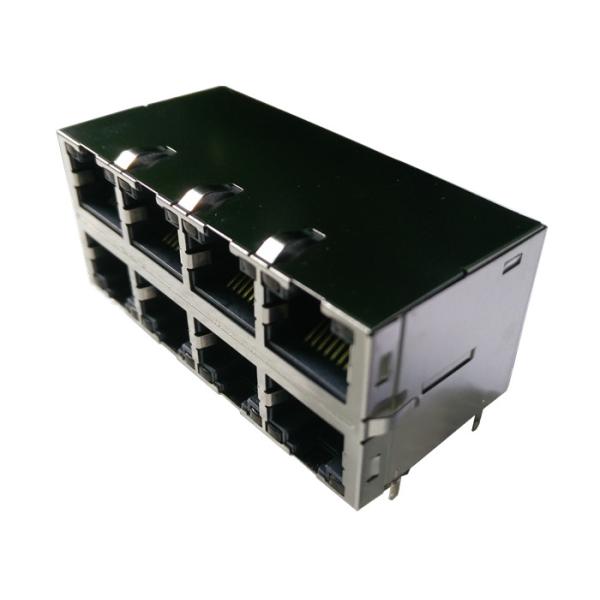 Quality B59(111)G8-28-4625-C12 Stacked RJ45 2x4 Port Gigabit Ethernet W/LEDS wholesale