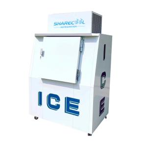 Cheap Slanted Solid Door Bagged Ice Merchandiser for sale