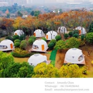 China 6m 6-8 Person Transparent Glamping Hotel Igloo Geodesic Dome Tent For Outdoor Activities on sale