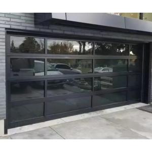 China Manual Or Automatic Opening Water Tightness Class 3 Transparent Garage Door Aluminum Alloy Glass Material on sale