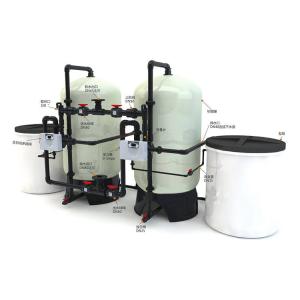 1TPH Commercial Water Softener System DOW Membrane With Iron Filter