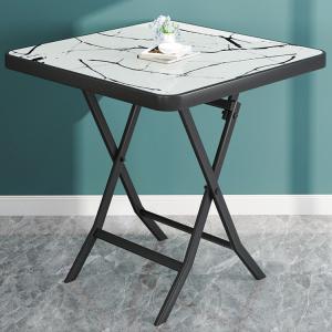 Outdoor Table Metal Tempered Glass Square Round Folding Foldable Coffee Dining