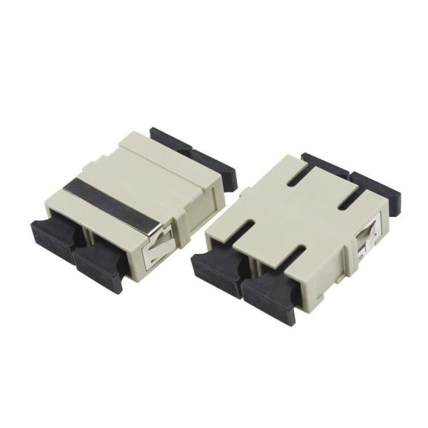 Quality Beige Color Fiber Optic Adapter For SC Patch Cord / Telecommunication Internet wholesale