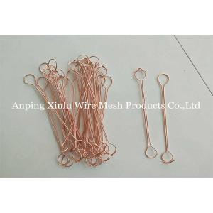 Copper Coated Twins Wire Double Loop Tie Wire 1.2mm Galvanized 4 Inch Length