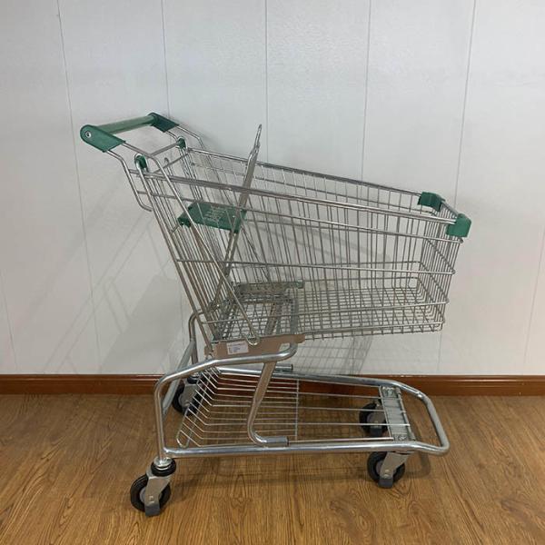 Quality 100L Grocery Store Rolling Trolley American Style Supermarket Shopping Trolley wholesale