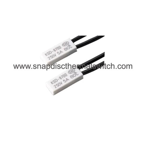 Quality KSD9700 Bimetal Thermal Overload Switch 250V 5A 80 Deg C Normal Closed for Water Pump wholesale