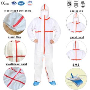 Ppe Type5/6 Disposable Protective Workwear Asbestos Removal Sms Coverall