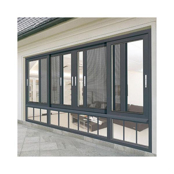Quality Broken Bridge Aluminum Profile Folding Screen Sliding Windows for Commercial Buildings wholesale