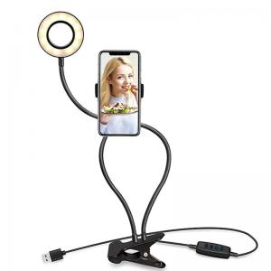 Cheap Usb Power 5V Desktop Selfie Ring Light , Makeup Ring Light With Phone Holder for sale