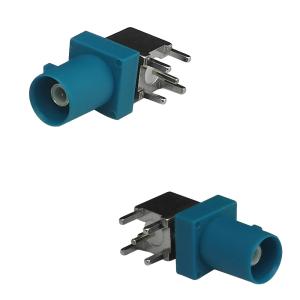Cheap Z Code FAKRA PCB Connector Right Angle Type PCB Mount For GPS Systems for sale