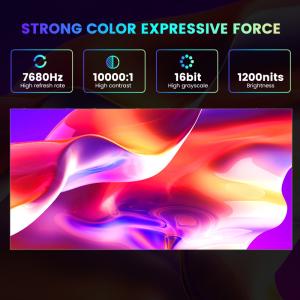 Indoor Fixed LED Screen 500x250/750x250/1000x250mm, Aluminum Cabinet, 1200nits