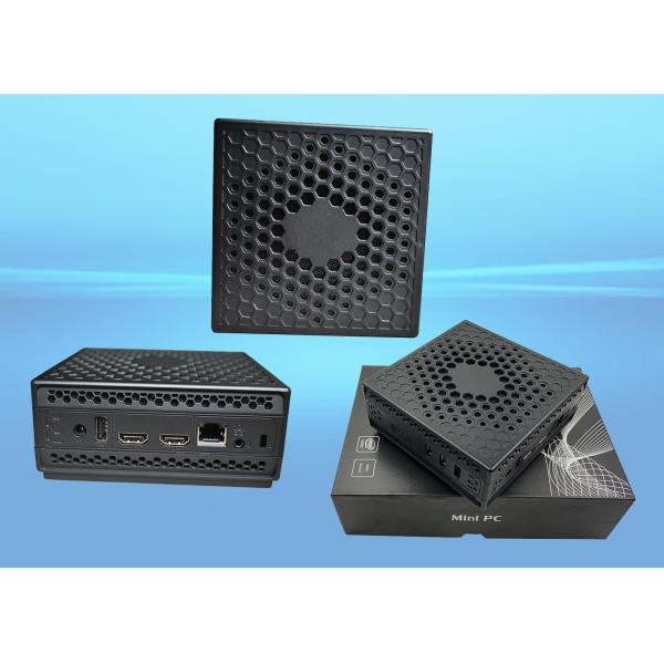 Intel Celeron Quad Core Micro Pc , Fanless Desktop Pc Support Windows 10/Linux
