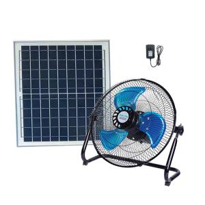 Cheap 15W Solar Home Lighting System Fan With 12 Speed 12 Inches Table Rechargeable With Panel for sale